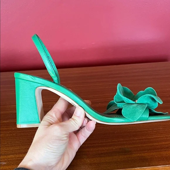 Wore once Steve Madden Teal Floral Heels - Picture 6 of 12